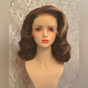 Vixen Inspired Brunette and Platinum Highlight Lacefront Wig